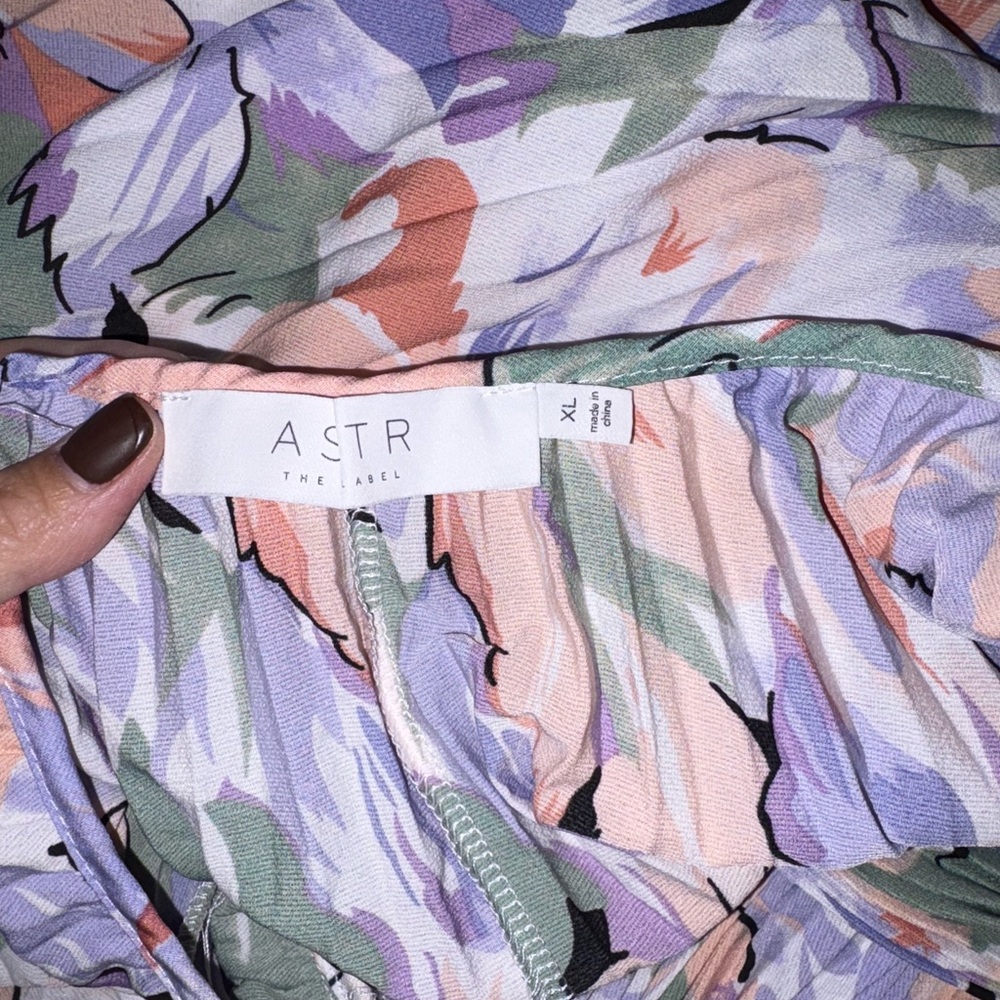 Astr Floral Maxi Dress in Purple, Pink, and Green - Picture 2 of 4